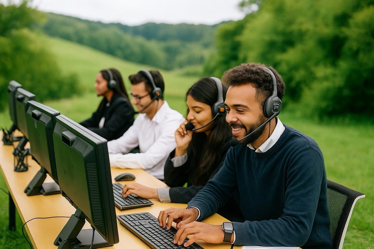 Sec 5 office team outdoors Large